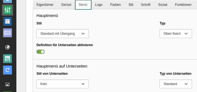 Easyconf-Formular Menü mit Easyconf-Formular anpassen